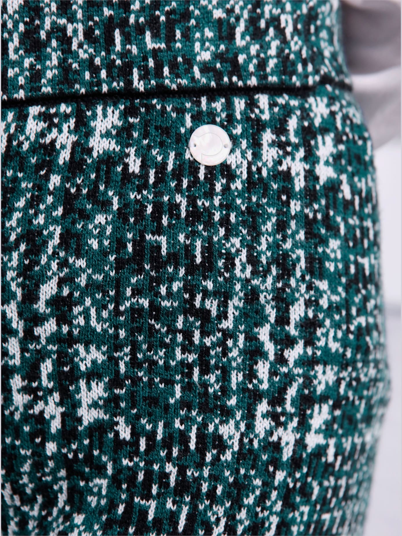 Pantalon en tricot en lyocell et viscose tricot jacquard de qualité