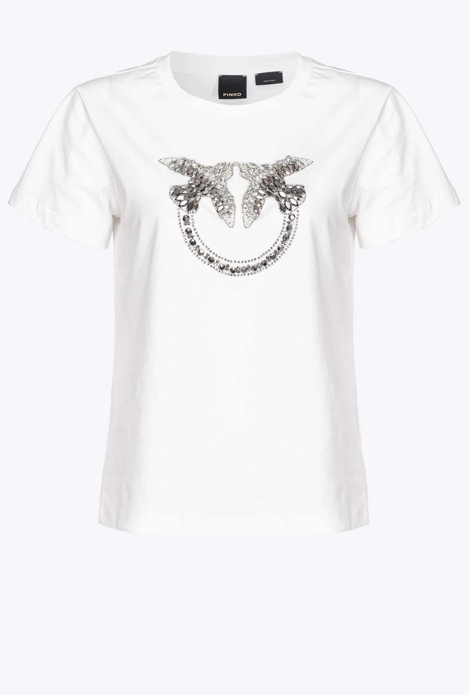 T-shirt à broderie love birds | Blanc