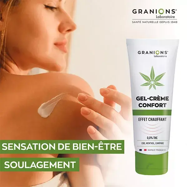 Granions Gel-Crème Confort CBD Effet Chauffant 75 ml