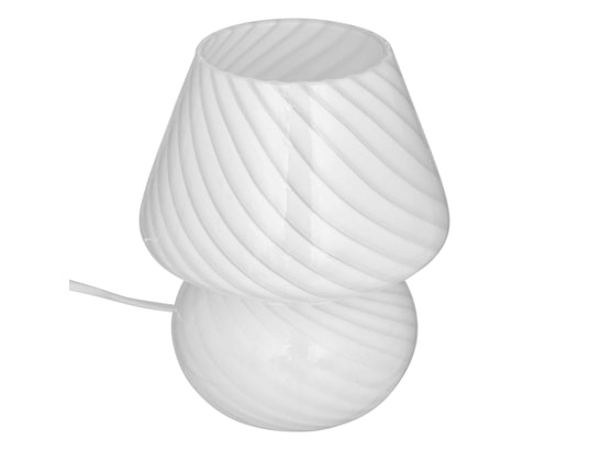 ATMOSPHERA - Lampe à poser Lampe champignon en verre - hauteur 18 cm - blanc