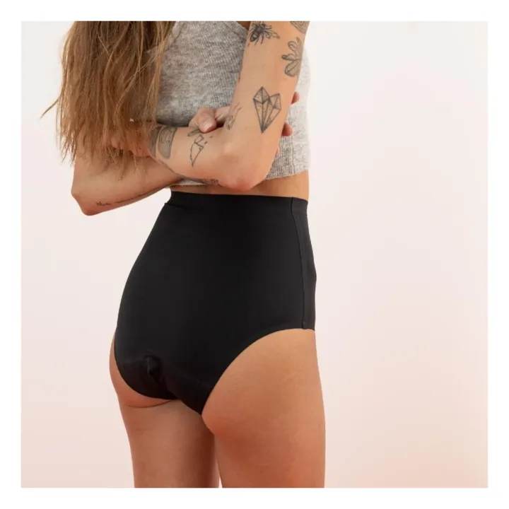 Smoon Culotte Menstruelle Taille Haute - Flux Moyen | Noir