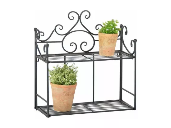 Etagère pliante à plantes Arabesques Droite 2 niveaux