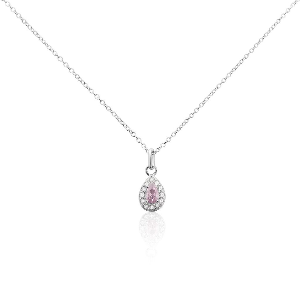 Collier Argent Blanc Tania Oxyde De Zirconium