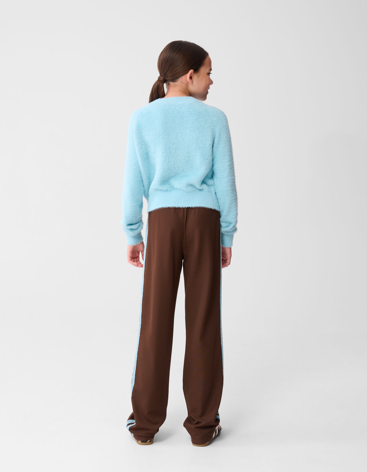 Harig Strik Vest Blauw