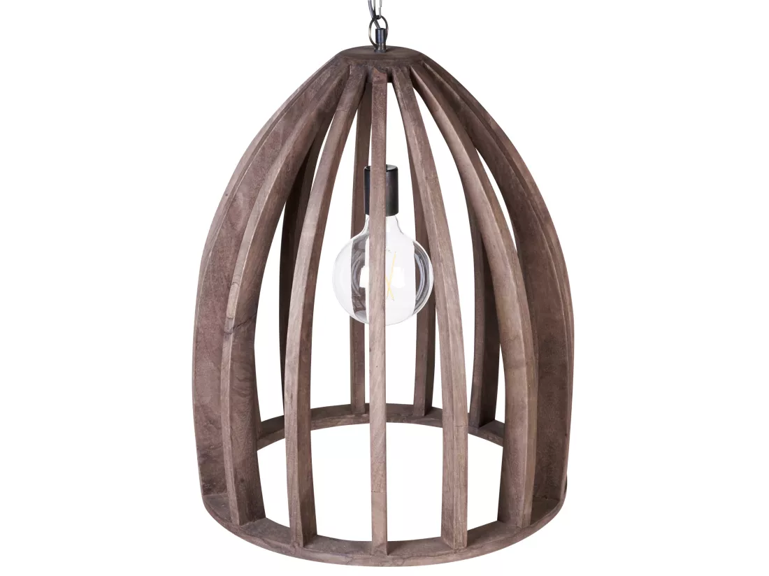 Lampe suspension MANAIR Bois Marron foncé