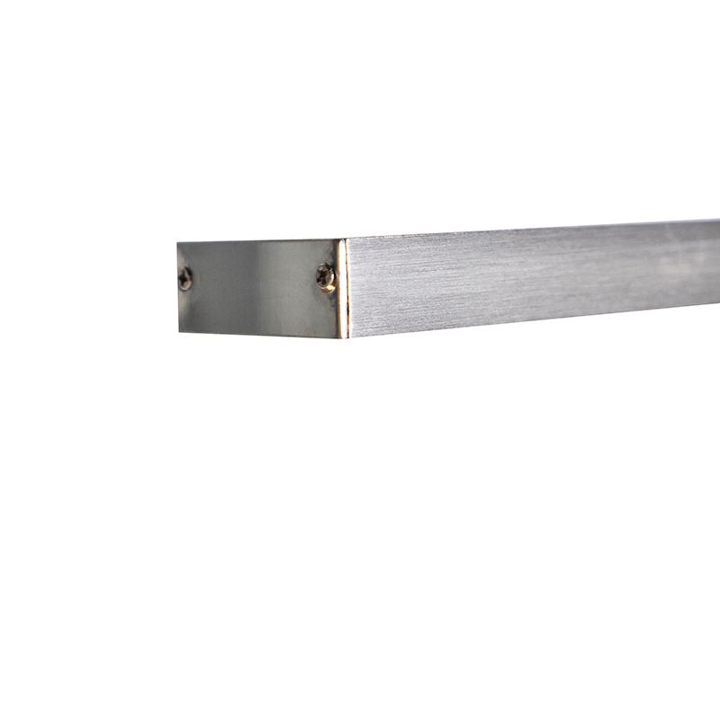 Design hanglamp staal met touch-dimmer incl. LED - Platina