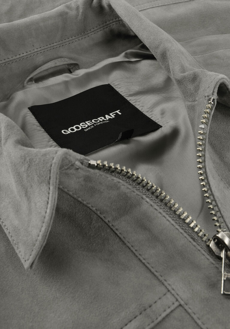 GOOSECRAFT grijze goosecraft leren jas gc porter jacket