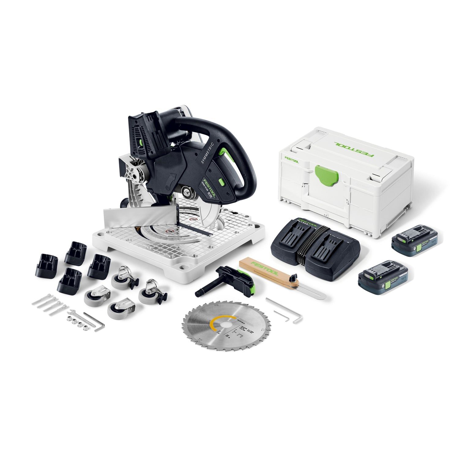 Festool SYMC 70 4,0 EBI-Plus SYMMETRIC Accu Plintenzaag 18V 4.0Ah - 577464