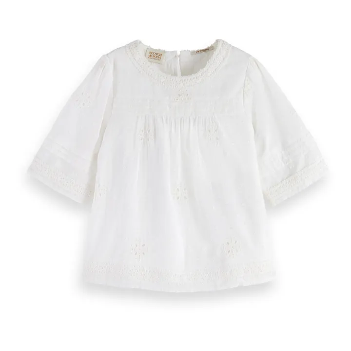 Scotch & Soda Blouse Broderie Anglaise | Blanc