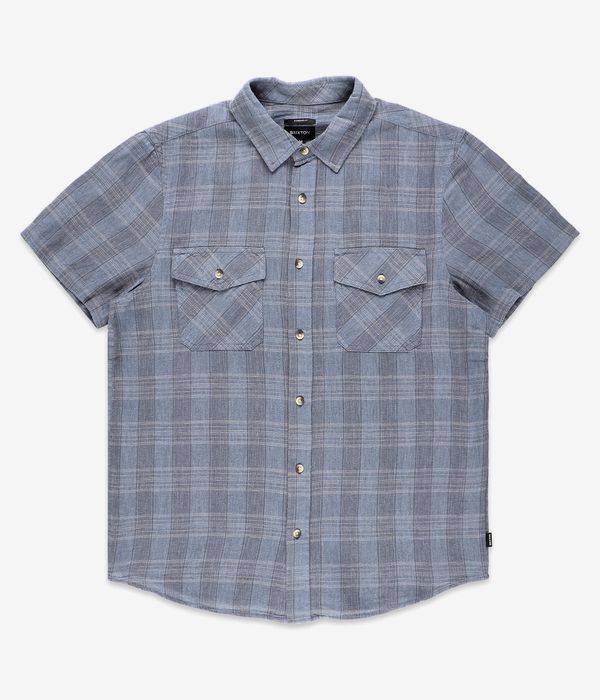 Brixton Memphis Linen Blend Hemd (flint stone blue cinder grey)