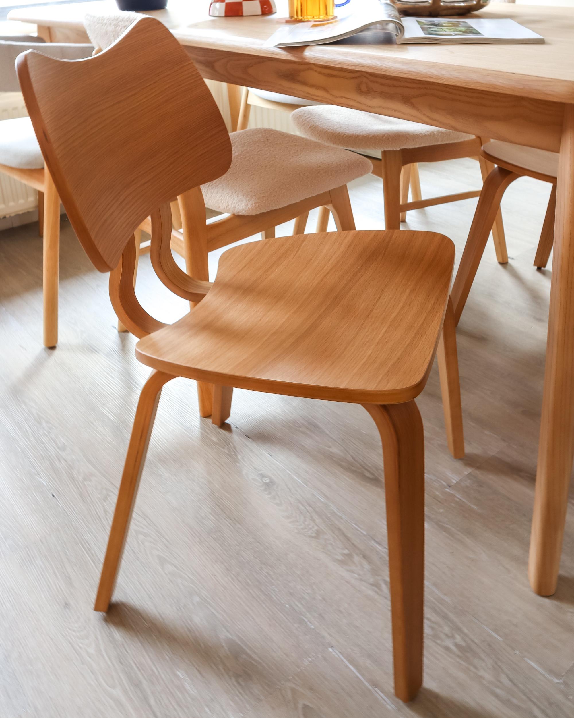 Set van 2 eetkamerstoelen DIANA Hout Lichtbruin