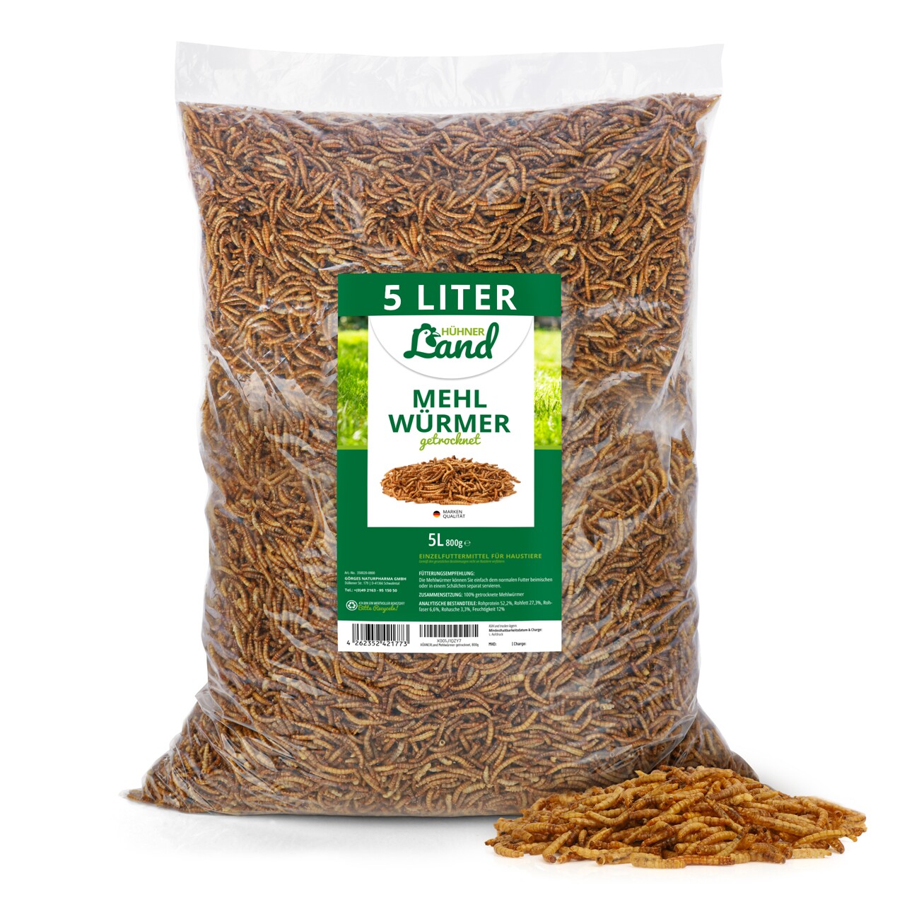 HÜHNER Land Edel Mehlwürmer 800g