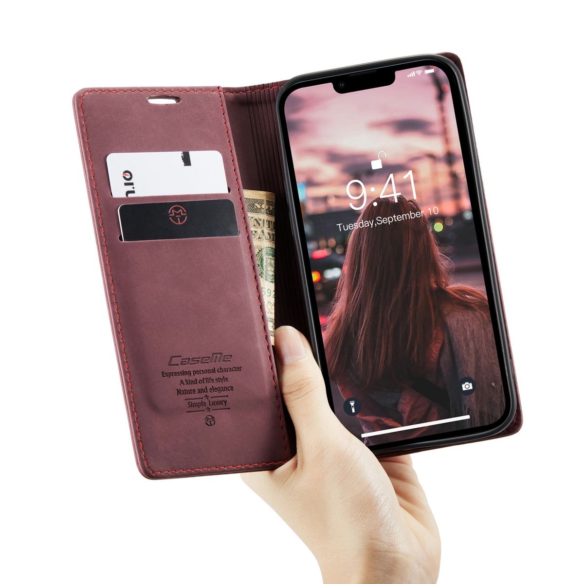 Schutz Handy Hülle für Apple iPhone 15 Case Cover Klapp Tasche Wallet Etuis Neu