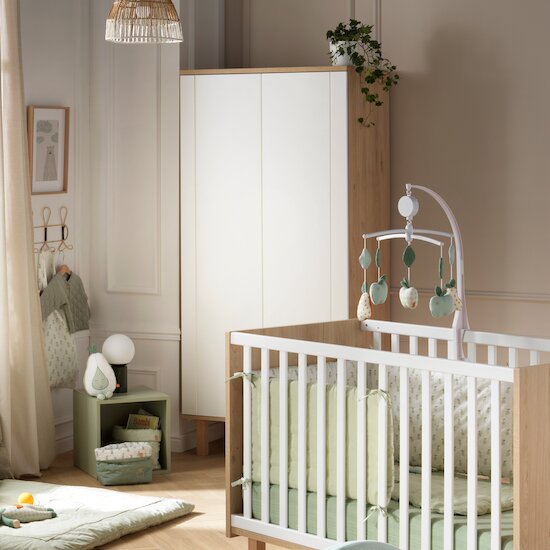 Solène Armoire 2 portes   Blanc        de               Sauthon Baby's Sweet Home
