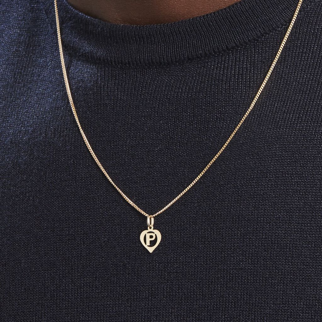 Pendentif Eudocie Coeur Lettre Or Jaune
