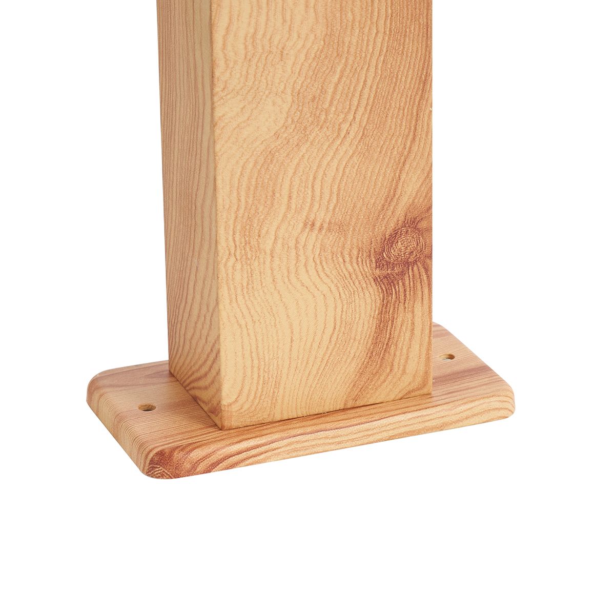 Buitenlamp aluminium met hout print met grondpin en kabelmof 65cm IP44 - Baleno