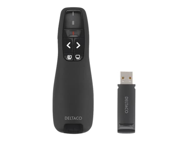 DELTACO WP-001 - Presentasjonsfjernstyring - RF - svart