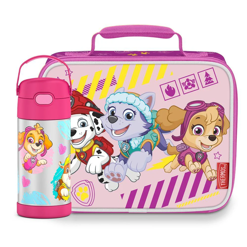 SOFT LUNCH BOX PAW PATROLGIRL,12oz FUNTAINER®WATER BOTTLE PAW PATROL SKYE