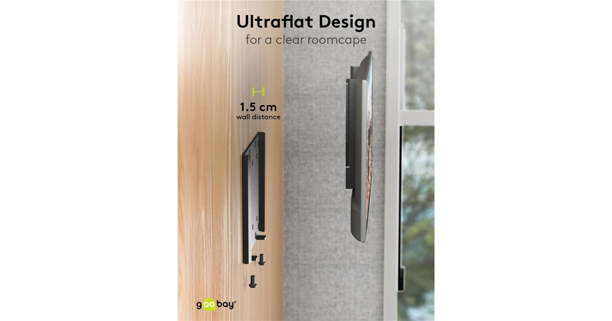 goobayTV Wall Mount Caravan FIXED (S), 13 to 27 inch wandmontage   (Zwart)