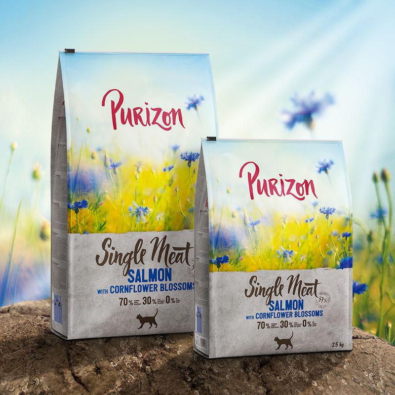 Purizon Single Meat saumon, fleurs de bleuet