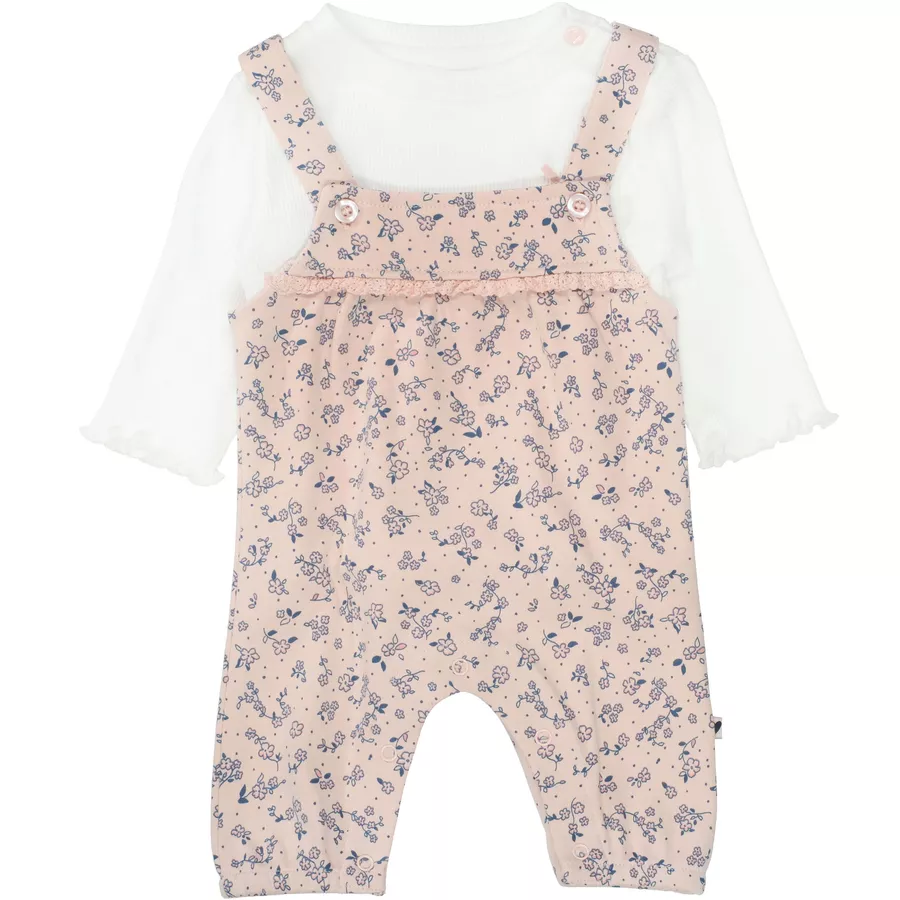 STACCATO Strampler+Shirt soft blush gemustert