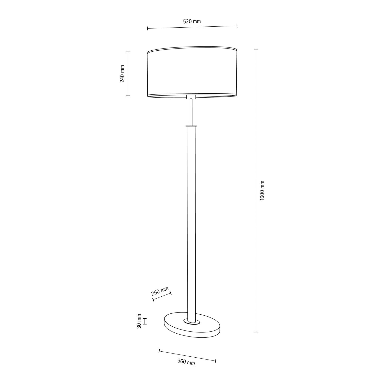 SPOT LIGHT Retrofit Stehlampe SKY Eiche /creme