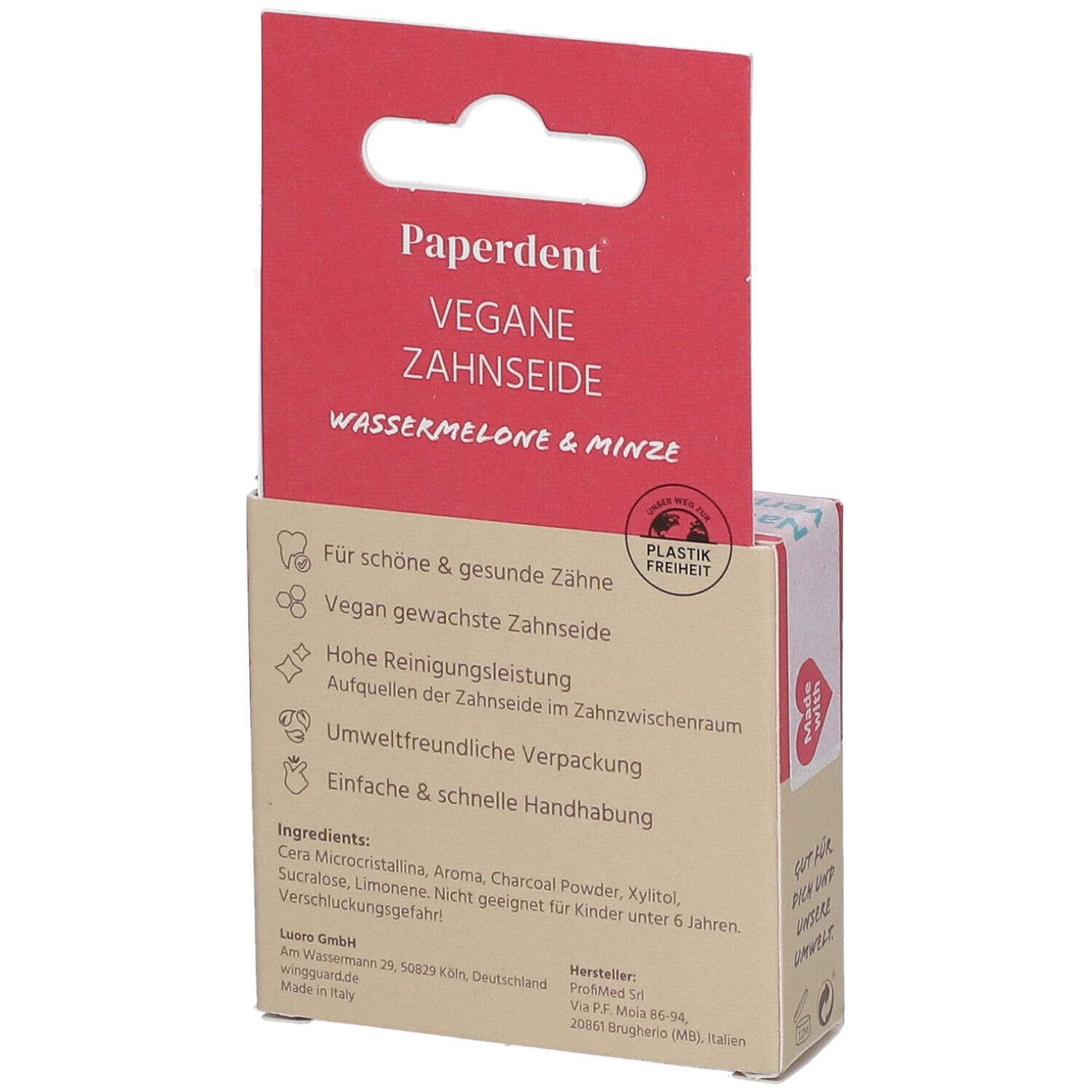 Paperdent® Zahnseide vegan Wassermelone Minze