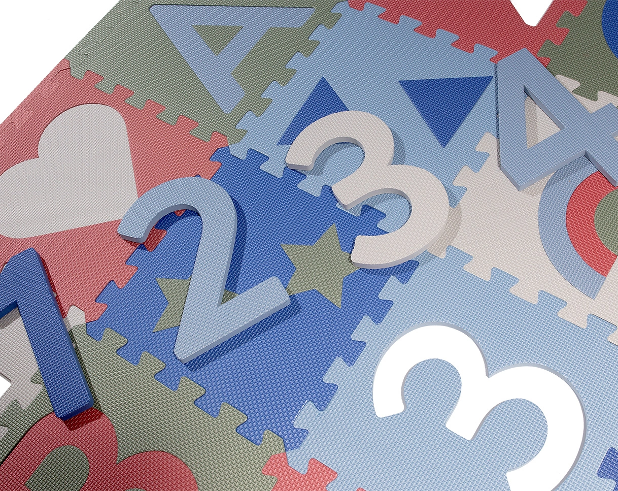 Spielmatte PUZZLE ARON & NORA 16-teilig in blau