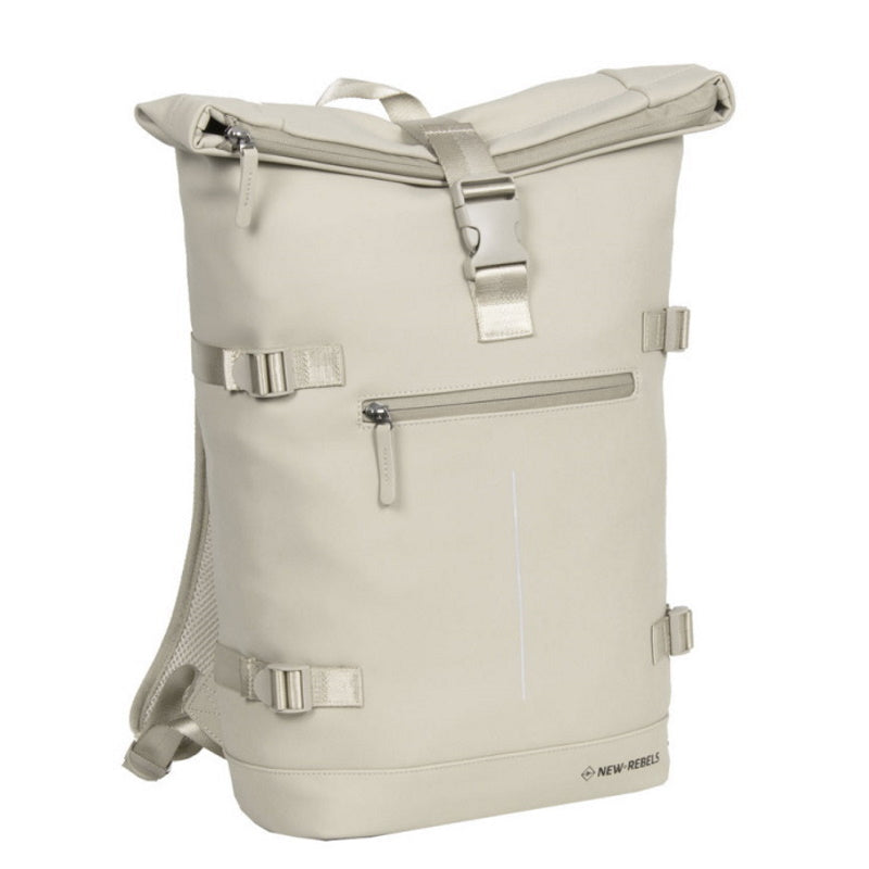 New Rebels Williams Waterproof Rolltop Rugzak Laptopvak 15,6'' Beige