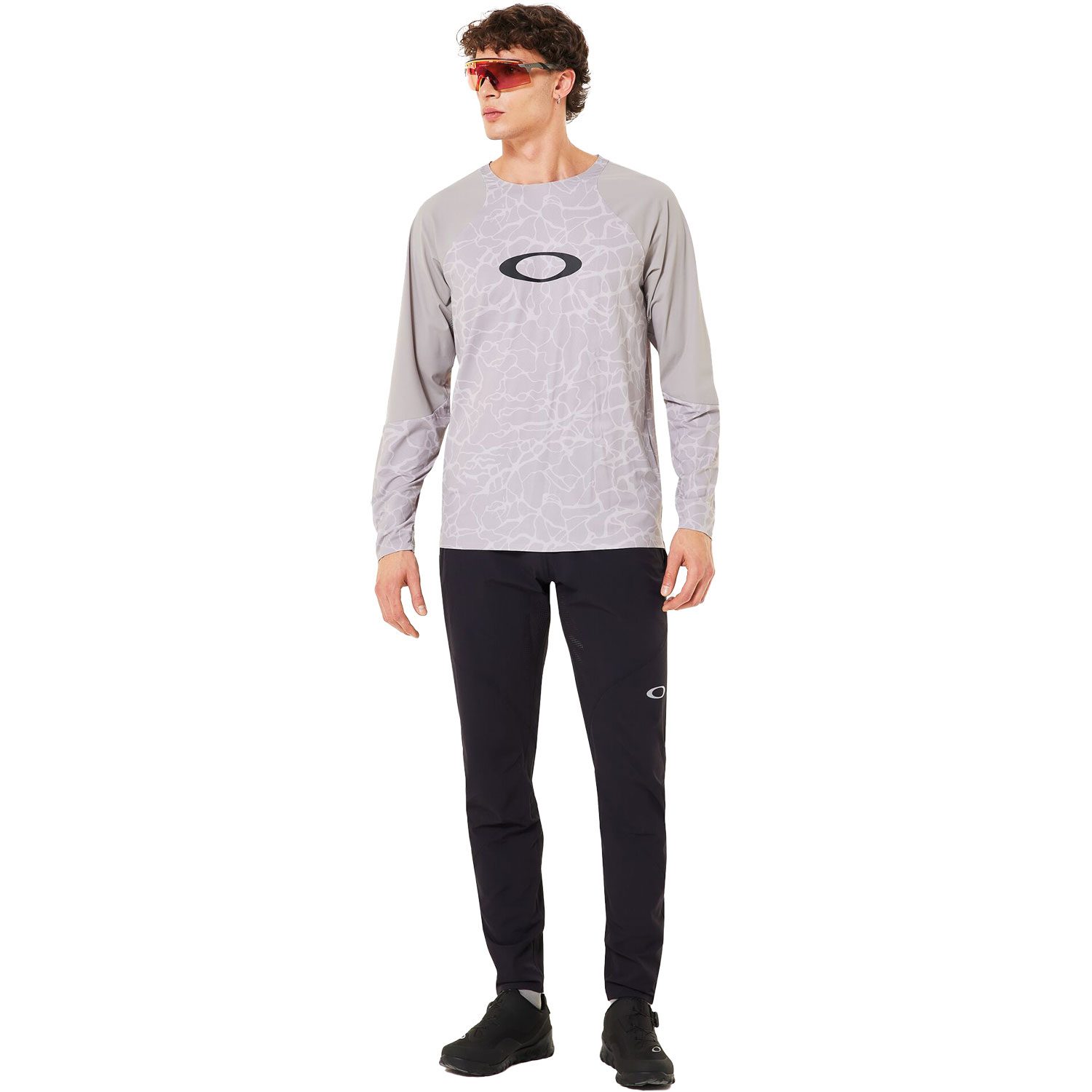 Oakley Seeker Airline Longsleeve Radtrikot Herren neuron cement