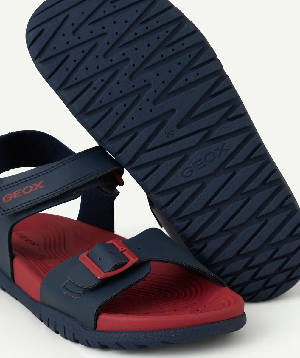 GEOXsandales ouvertes garçon fusbetto bleu et rouge à scratch