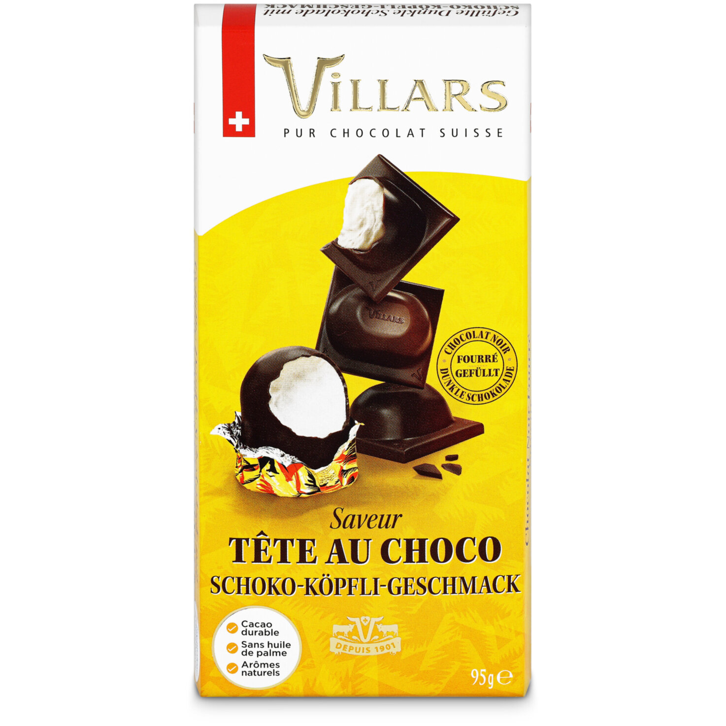 Villars Tafelschokolade Dunkel Schoko-Köpfli