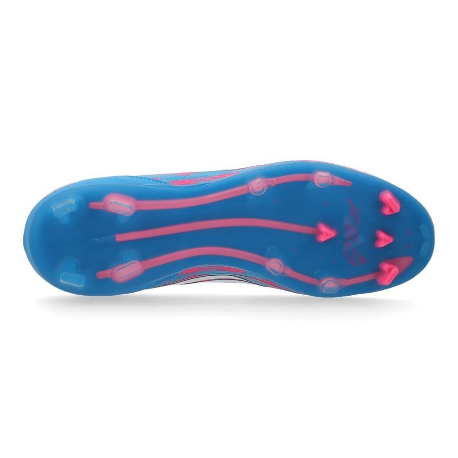 adidas F50 Pro Laceless FG Reemergence - Bleu/Blanc/Rose Enfant