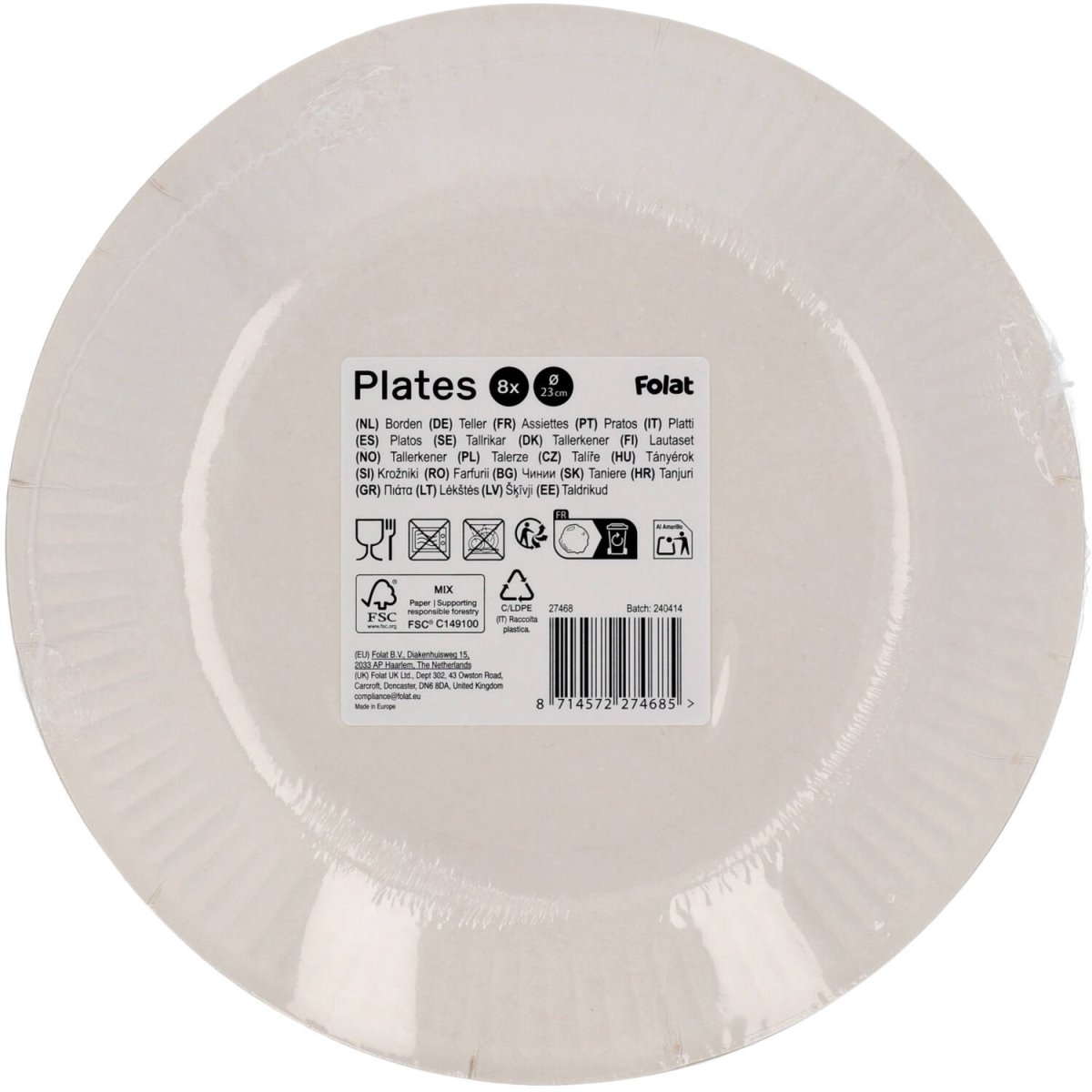 Piraat Borden 23cm 8st
