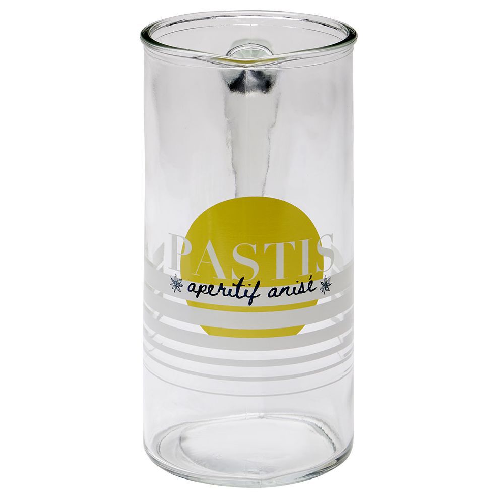 Pichet broc en verr inscription Pastis apéritif anisé 1L