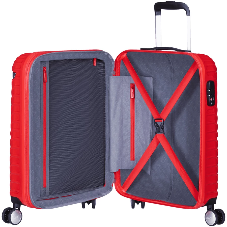 American Tourister Mickey Clouds - 4-Rollen-Kabinentrolley 55 cm erw. Mickey Classic Red