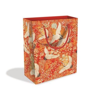 Cranes On Orange Med Gift Bag