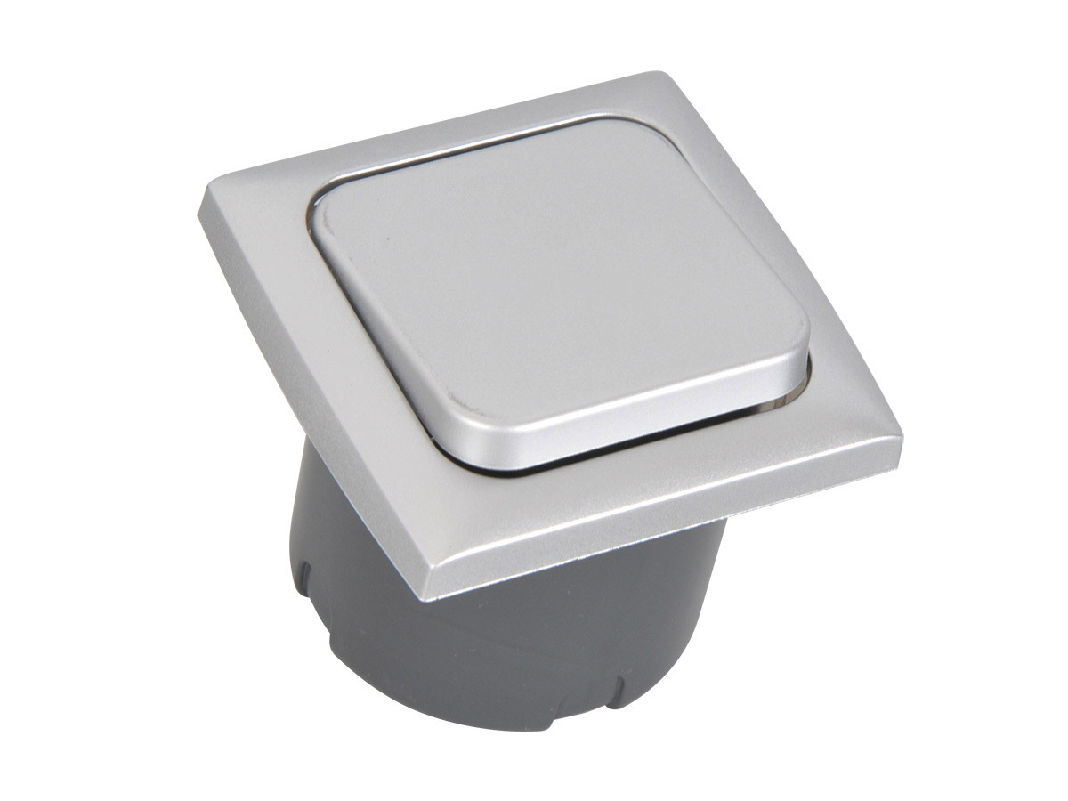HABA C-line inbouw schakelaar - silver