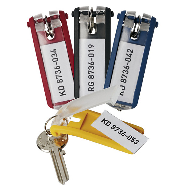 Porte-clés Durable noirs, lot de 6