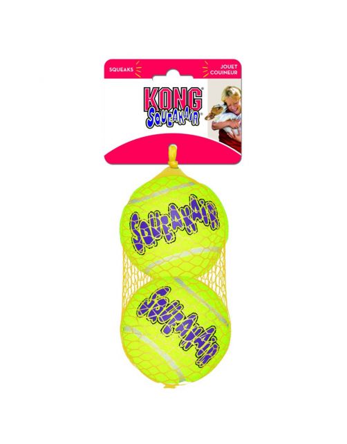 Kong Air Squeaker Ball - Hondenspeelgoed - Ø8 cm Geel Large