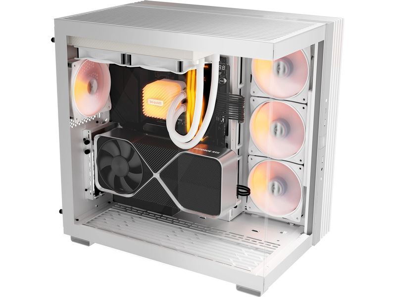 be quiet! PC-Gehäuse Light Base 600 LX Weiss Vielseitig einsetzbarer Midi-Tower mit Sichtfenster