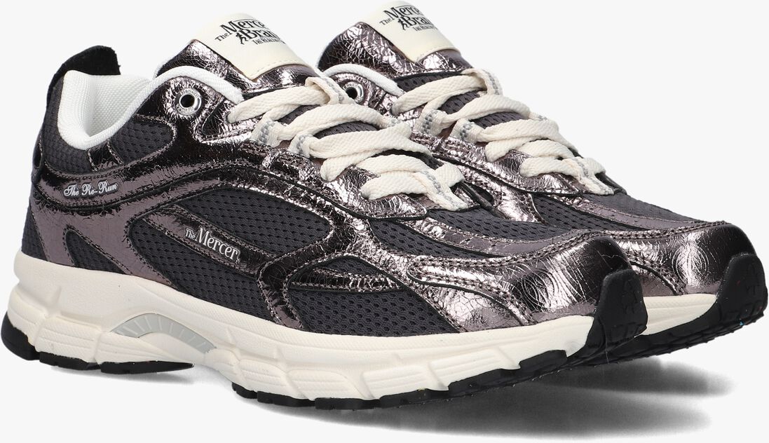 grijze mercer amsterdam lage sneakers the re-run cracked