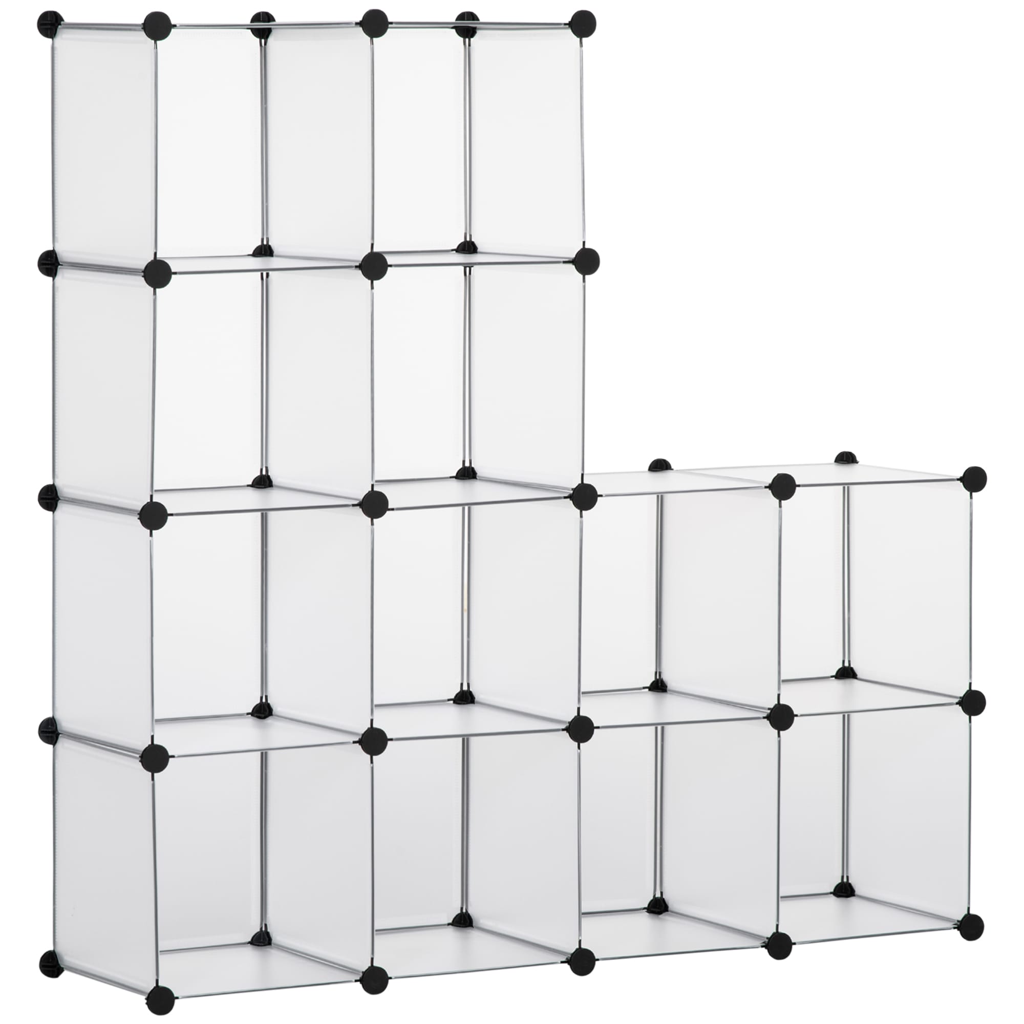 HOMCOM Regalsystem mit Zubehör weiß 125L x 32B x 125H cm