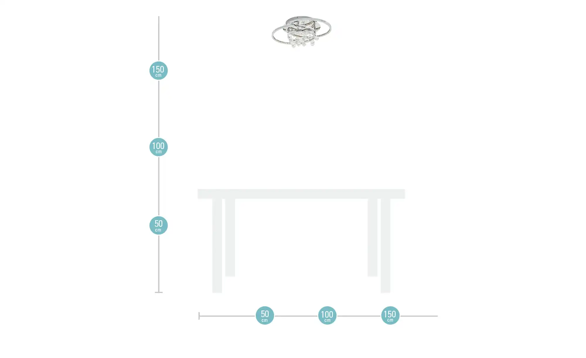 KHG LED-Kristalldeckenleuchte