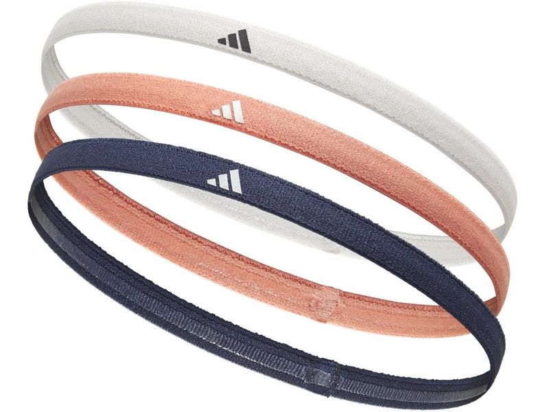 adidas Hairbands Dunkelblau/Hellorange/Weiss Packung mit 3 Haarbändern