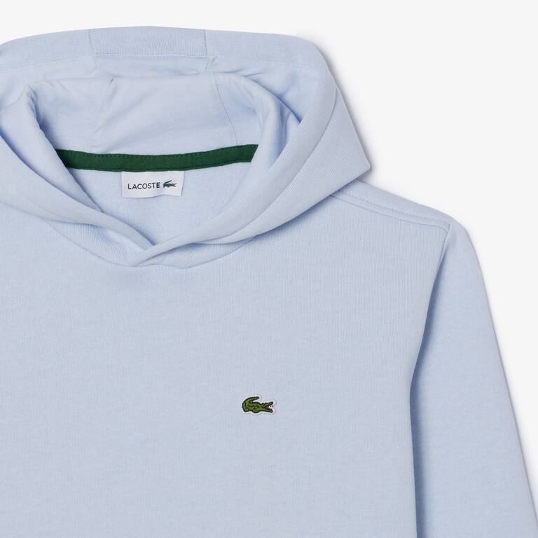 Sweatshirt à capuche enfant en molleton de coton biologique Pullovers & Sweatshirts - Bleu - Lacoste - Enfant