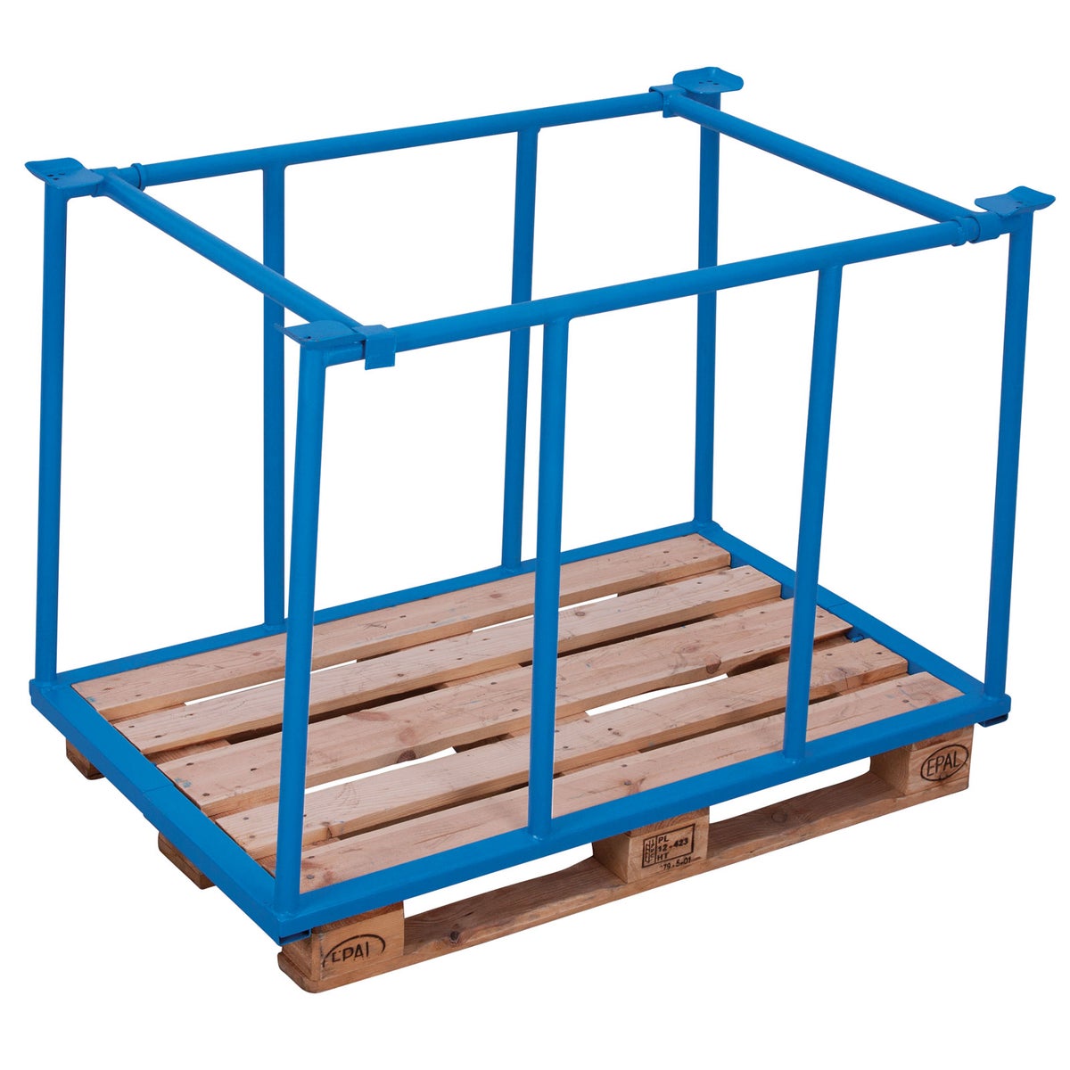 VARIOfit palletopzetrand type 75 van staal, afmetingen 1200x800mm, hoogte 1555mm
