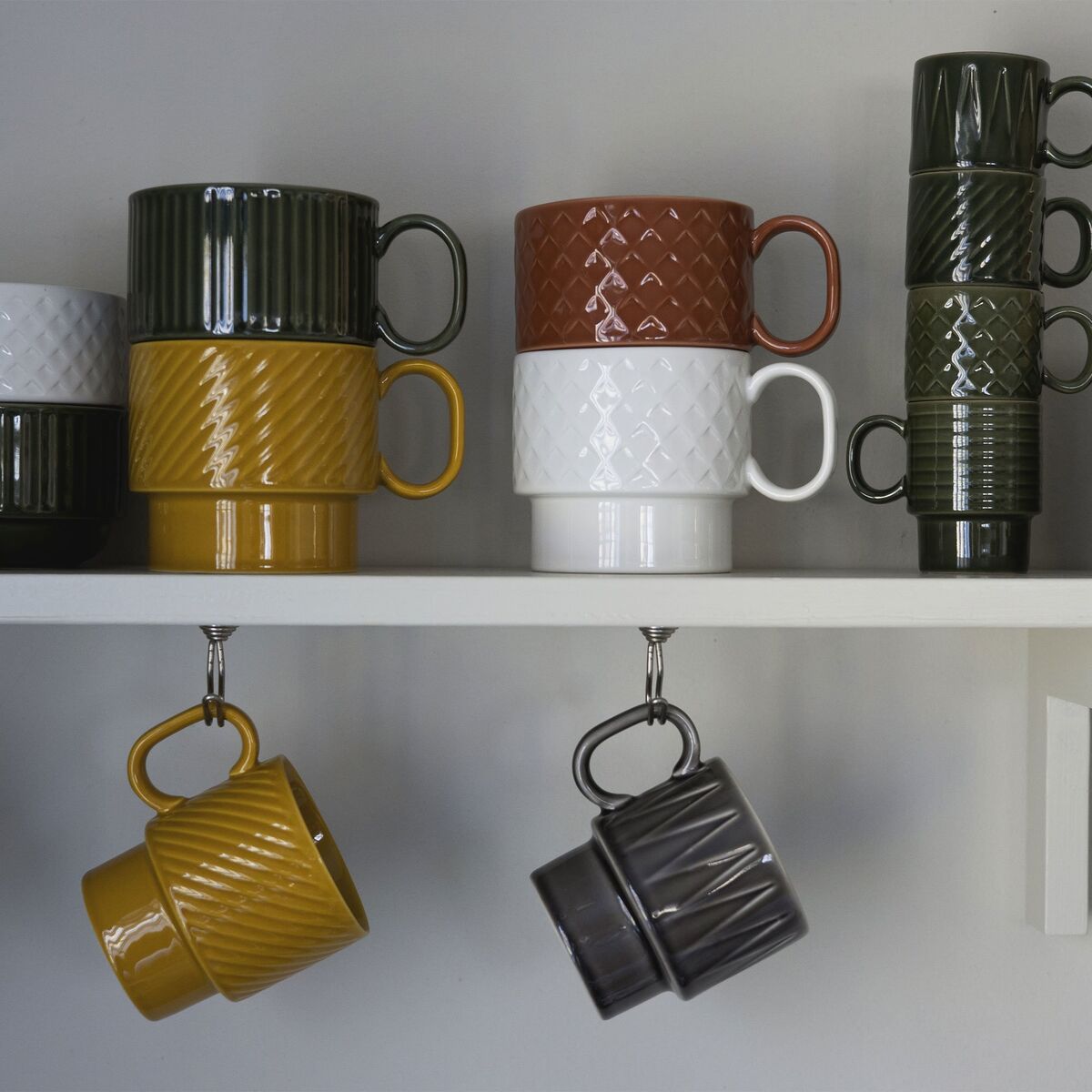 Coffee & More tekopper 2 stk, hvit