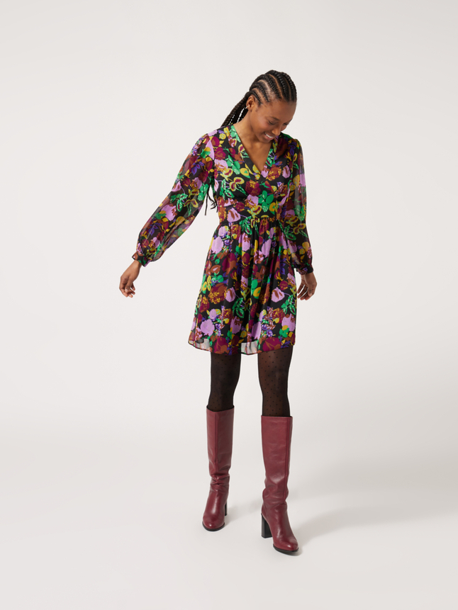 Robe courte imprimé floral