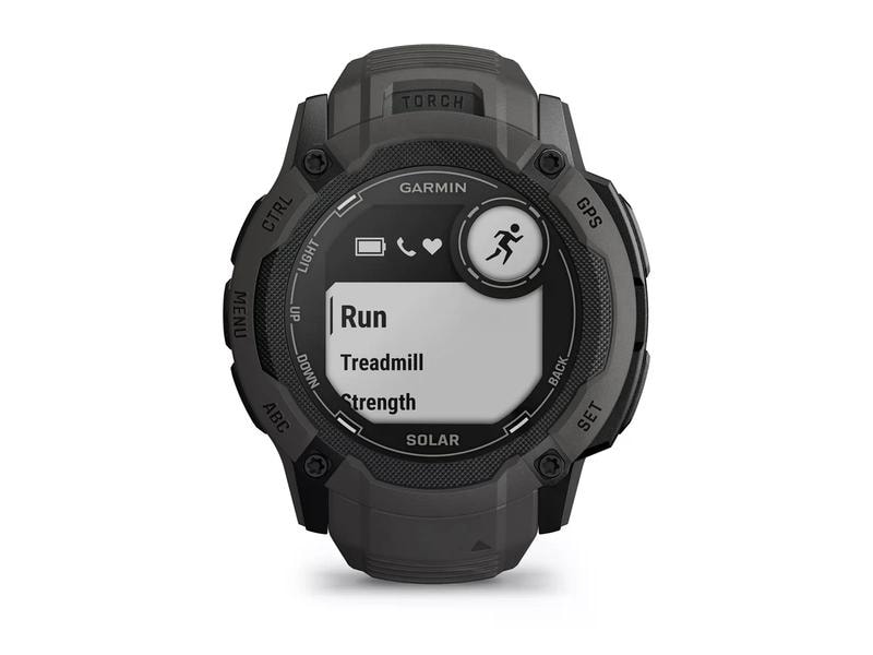 GARMIN Sportuhr Instinct 2X Solar Graphite Multisport-Smartwatch